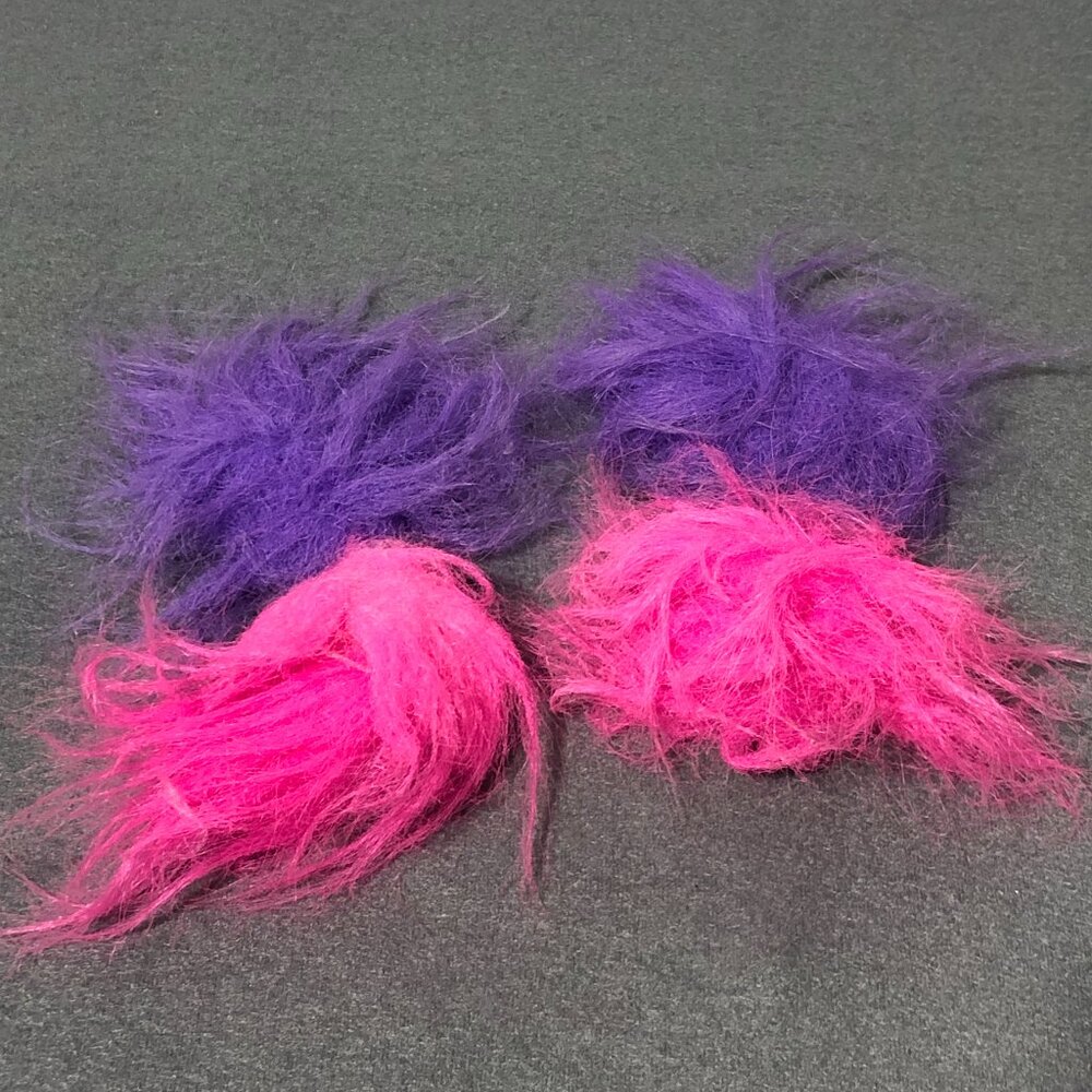 Vintage Troll Doll Replacement Hair Authentic 4 piece pink purple